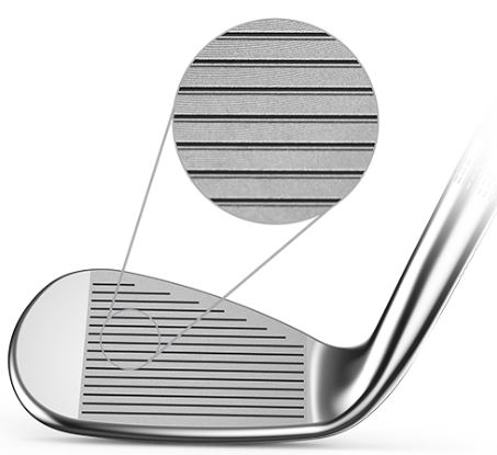 Face view with grooves zoomed in on