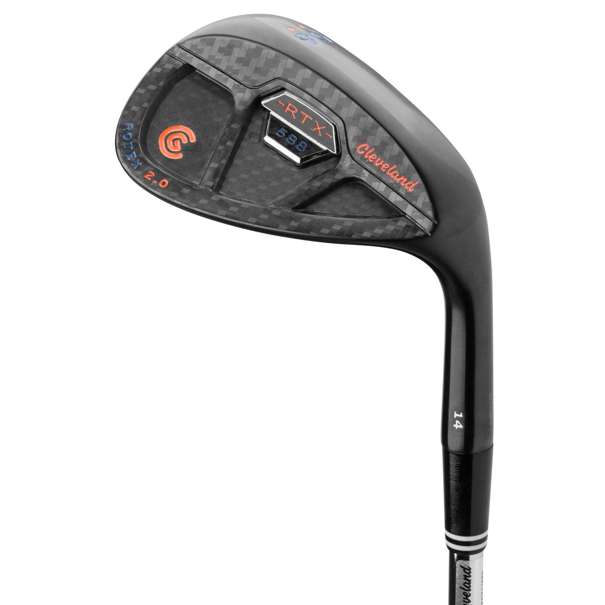 Cleveland 588 RTX 2.0 CB Black Carbon Fiber Blue/Orange Wedge Sand